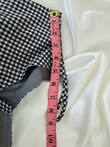 Ready To Wear Saree Blouse | Handwoven Cotton | Size 34 | Black and White Checks | Sphagetti Strap | Free Shipping | Ships from California